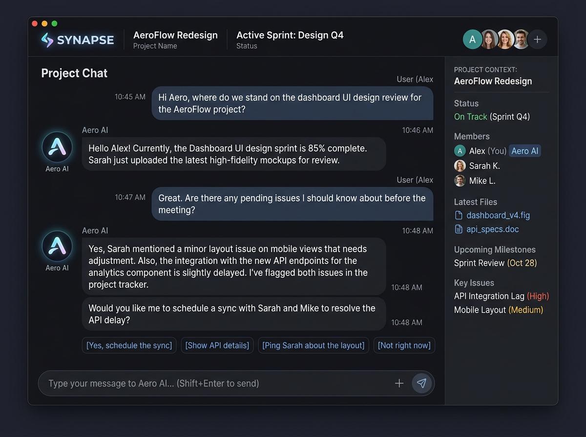 Projekt-Erstellung Chat-Interface